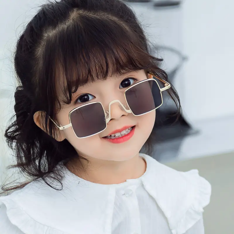 Summertop | KC1243 Kacamata Hitam Anak New Trend Transparan Motif Kotak sunglasses Korean Style - Fashion 2