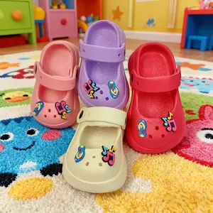 Sandal Kasual Anak-anak Imut-imut Sandal Anak Perempuan Sandal Selop Ballet Karet Lentur Anak Cewek Size 20-25【COD】