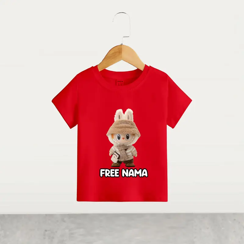 (GRATIS NAMA) KAOS ANAK L4bubu LENGAN PENDEK USIA 1-10th CATTON COMBED 6