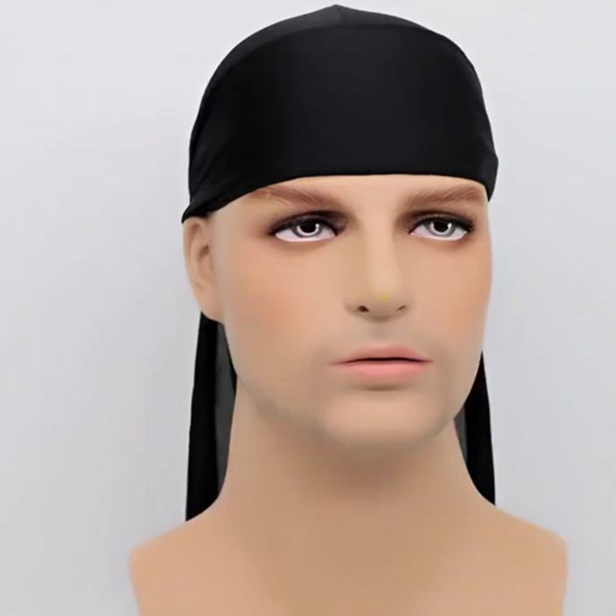 Ikat Kepala Penutup Kepala Bandana Headband - Durag Ekor Panjang Hip Hop Bahan Poliester Tahan Lama Untuk Berkendara Pirate Hat Paling Dicari