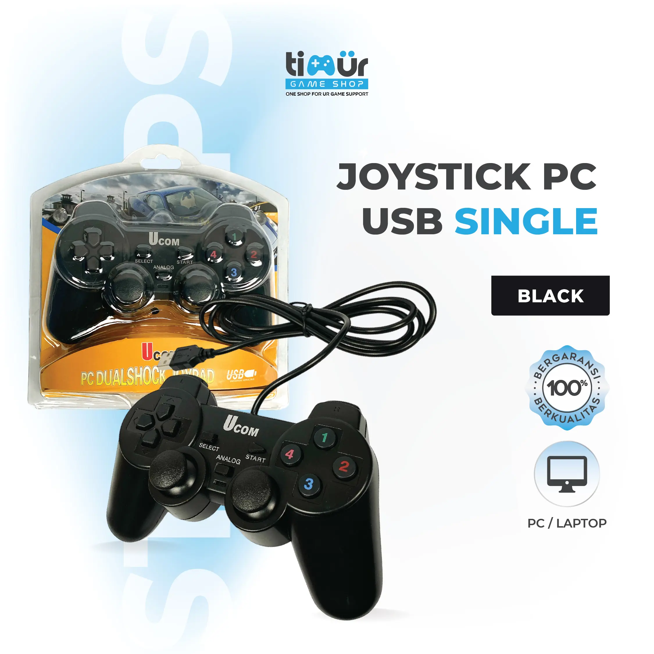 Joystick Gamepad USB Joypad Stik Stick DualShock Komputer PC Laptop