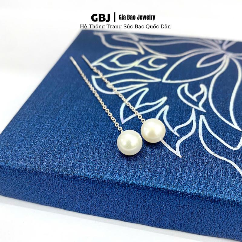 Hoa Tai Bạc Tòn Ten Viên Chủ Ngọc Trai KHÔNG XI Sang Trọng Dành Cho Nữ Tặng Kèm Nước Rửa Trang Sức 50ml GBJ3294