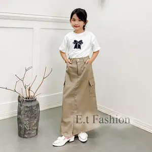 Rok Cargo Bahan Catoon Twill Tebal Anak Usia 7-15 Tahun