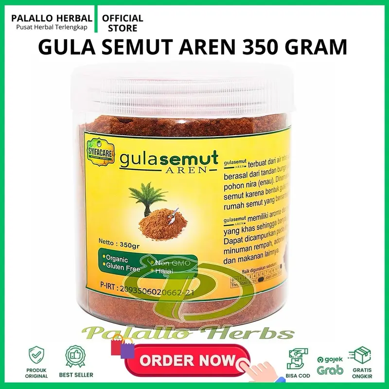 Gula Semut Aren Syifacare | Gula Aren Organic 350 gr Asli Original Pemanis Sehat Alami Bahan Food Sugar 4