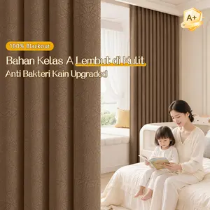 Tirai Gorden Jendela Textured Jacquard Gorden Motif Timbul Tirai Gulung Anti Hujan Anti Tembus Pandang Anti Sinar Uv Gorden Tarik Gulung Cocok Kamar Tidur Ruang Tamu Kantor