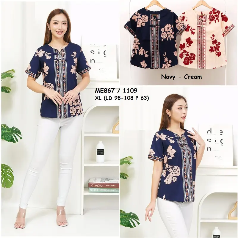 Blouse Batik Wanita Reg - JUMBO ME867 2