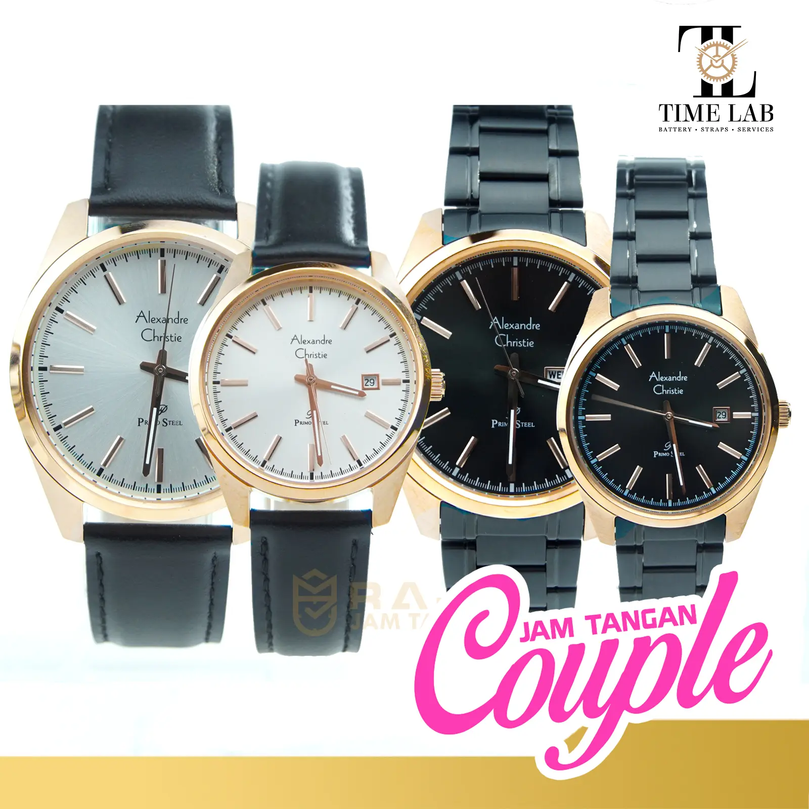 JAM TANGAN COUPLE ALEXANDRE CHRISTIE AC1025 / AC 1025 ORIGINAL