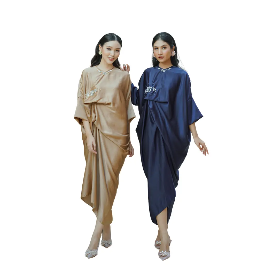 Miss Nomi - Syarefa Kaftan Lebaran / Baju Wanita / Hijab / Gamis / Ramadhan Seru / Kondangan Muslim Dress / Daster / Aesthetic / Abaya Dewasa Pesta Mewah Rayon Crinkle Airflow Simple Hitam Maxi