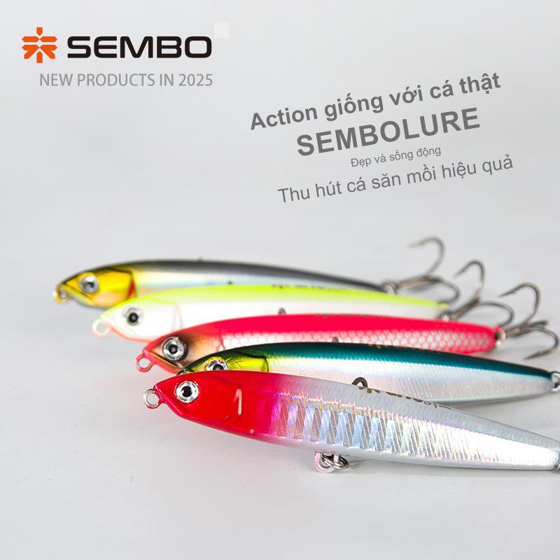  SEMBOLURE Mồi bút chì GF chìm   mồi nhựa  câu cá chẽm cá bass hoàng đế  chày đất  mồi ném xa câu cá fishing 