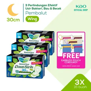 Laurier Daun Sirih Day Wing Pembalut 30 cm / isi 16 pads Triplepack