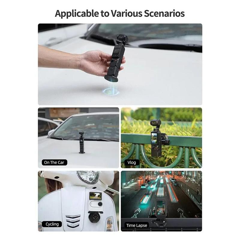 Product Introduction of Sunnylife Metal Magnetic Base Expansion For DJI Osmo Pocket 3 Quick Adsorption For Insta360 Go 3 With Steering Bracket From Sunnylife 32