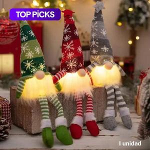 Luz colgante de diseño de elfo lindo, 1 o 3 piezas de decoración colgante de muñeca de piernas largas, suministros de decoración de pared para el hogar, sala de estar y dormitorio, ideal para decoración de festividades, chimenea y decoración de ventanas