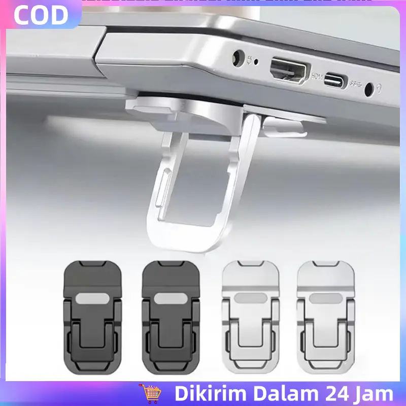 2pcs Bracket Stand Holder Laptop Universal Jangan Tinggalkan Jejak Bracket Stand Holder Laptop Besi Portabel
