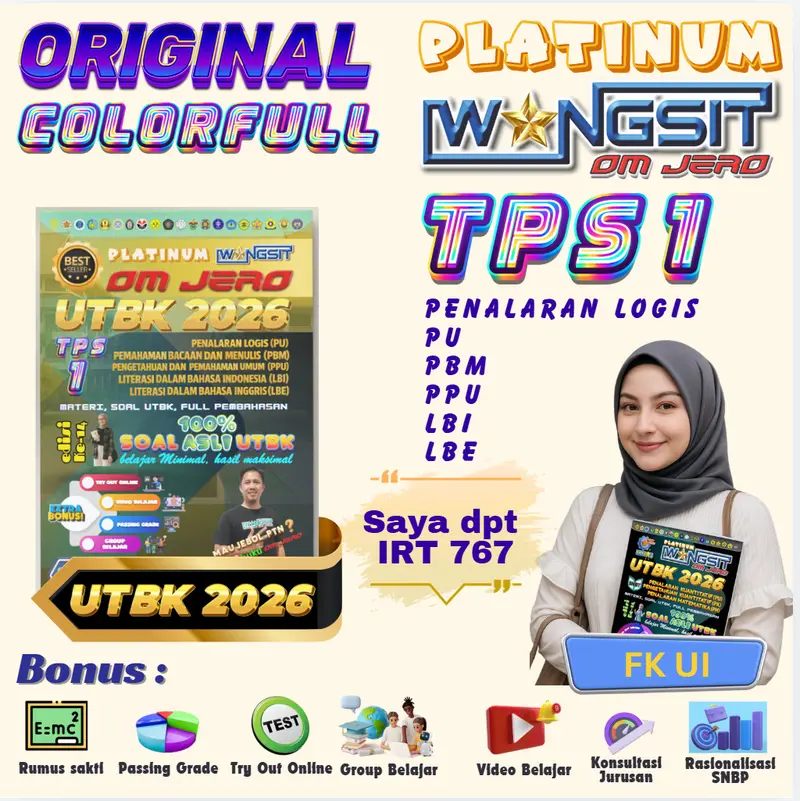 (UTBK 2026) Paket Buku Wangsit Om Jero EDISI SATUAN TPS UTBK 2026