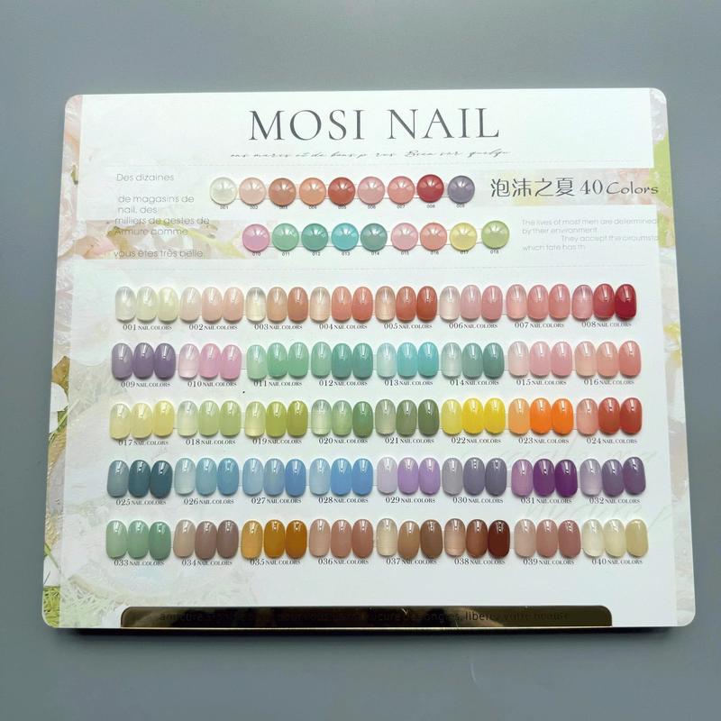 [Tặng Base+Top] Set sơn gel 40 màu sơn thạch BONG BÓNG MÙA HÈ Mosi Nail - Đầy đủ Tông màu hottrend + Tặng bảng màu Sơn Gel Nữ