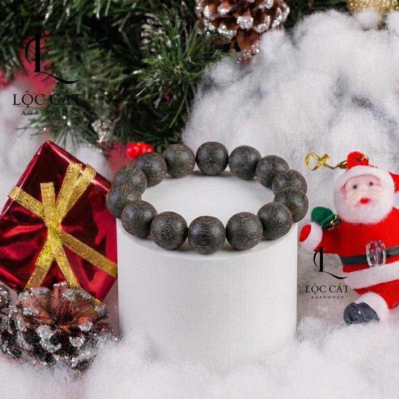   LC-VT178  Vòng đeo tay trầm hương Lộc Cát Trầm hương bông tia đậm dầu tông dầu việt dài lâu không phai mang phong thuỷ may mắn 
