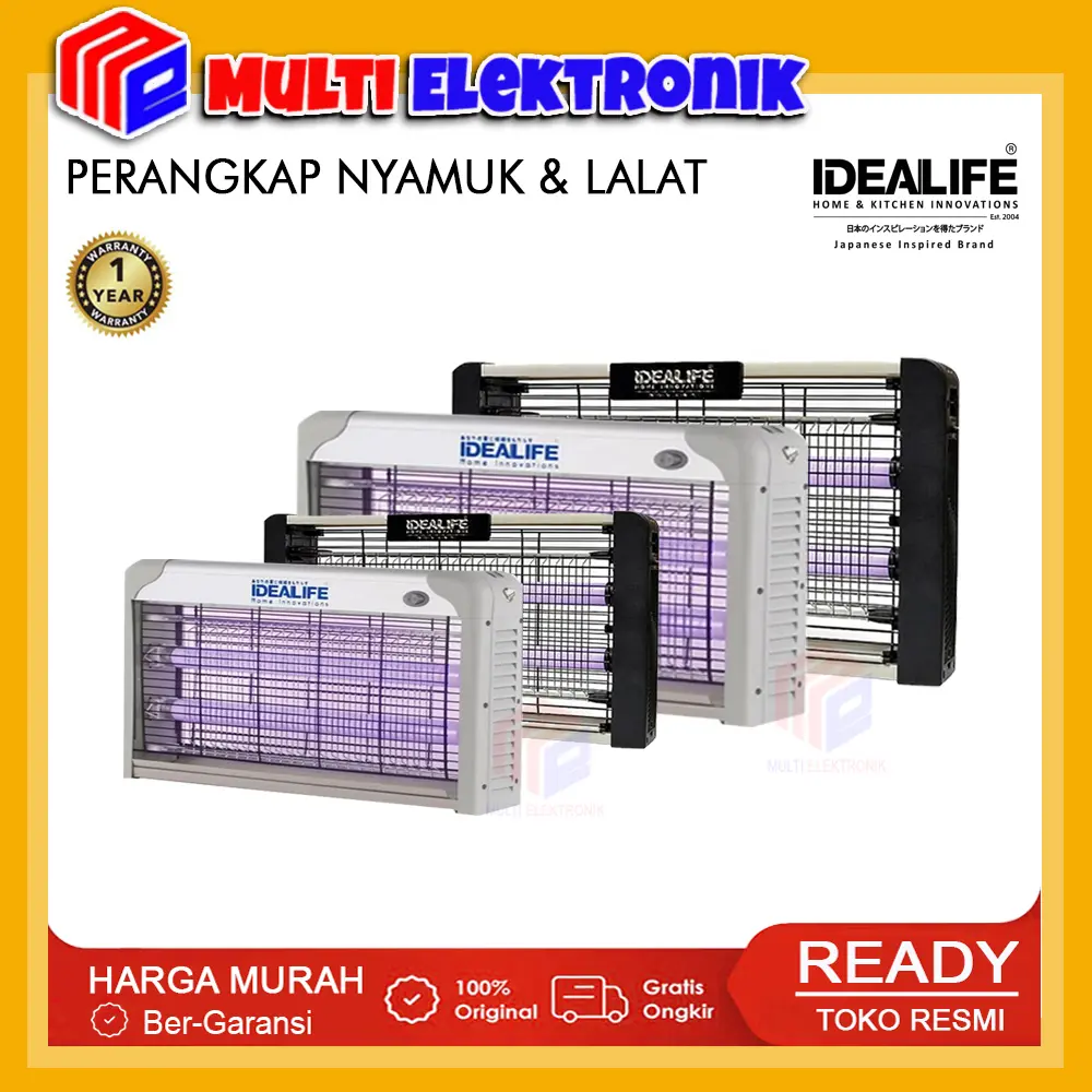 IDEALIFE Perangkap Nyamuk dan Lalat Insect Killer - Alat Pembunuh Nyamuk dan Serangga