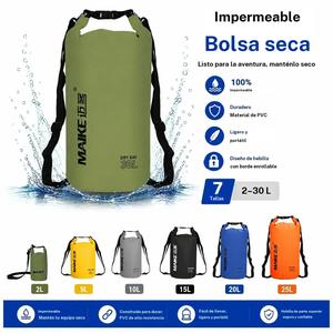 Bolsa impermeable para deportes al aire libre, bolsa seca, 2 L/5 L/10 L/15 L/20 L/25 L/30 L, multicolor, bolsa impermeable de viaje, tela duradera adecuada para viajes, natación, playa, remo y surf, senderismo #TOP PICKS