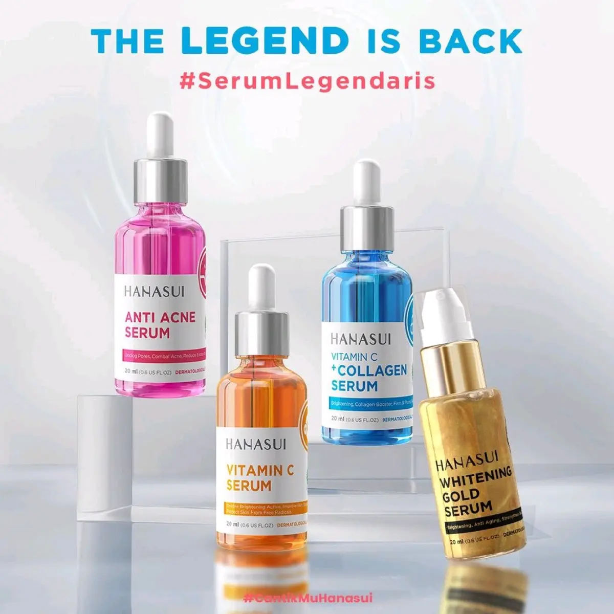 HANASUI Serum - Anti Acne - Collagen - Vitamin C - Whitening Glod - Retinol - Exfoliating