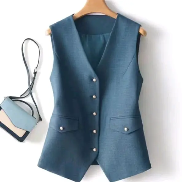 Navisaofficial22 vest elegan/rompi wanita/vest full kancing