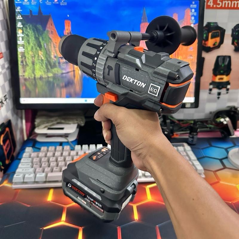   XẢ KHO  Máy khoan pin 120Nm Dekton M21-ID13120PLUS  XÁM  tốc 2000rpm motor brusless  rút lõi điện lạnh OK  