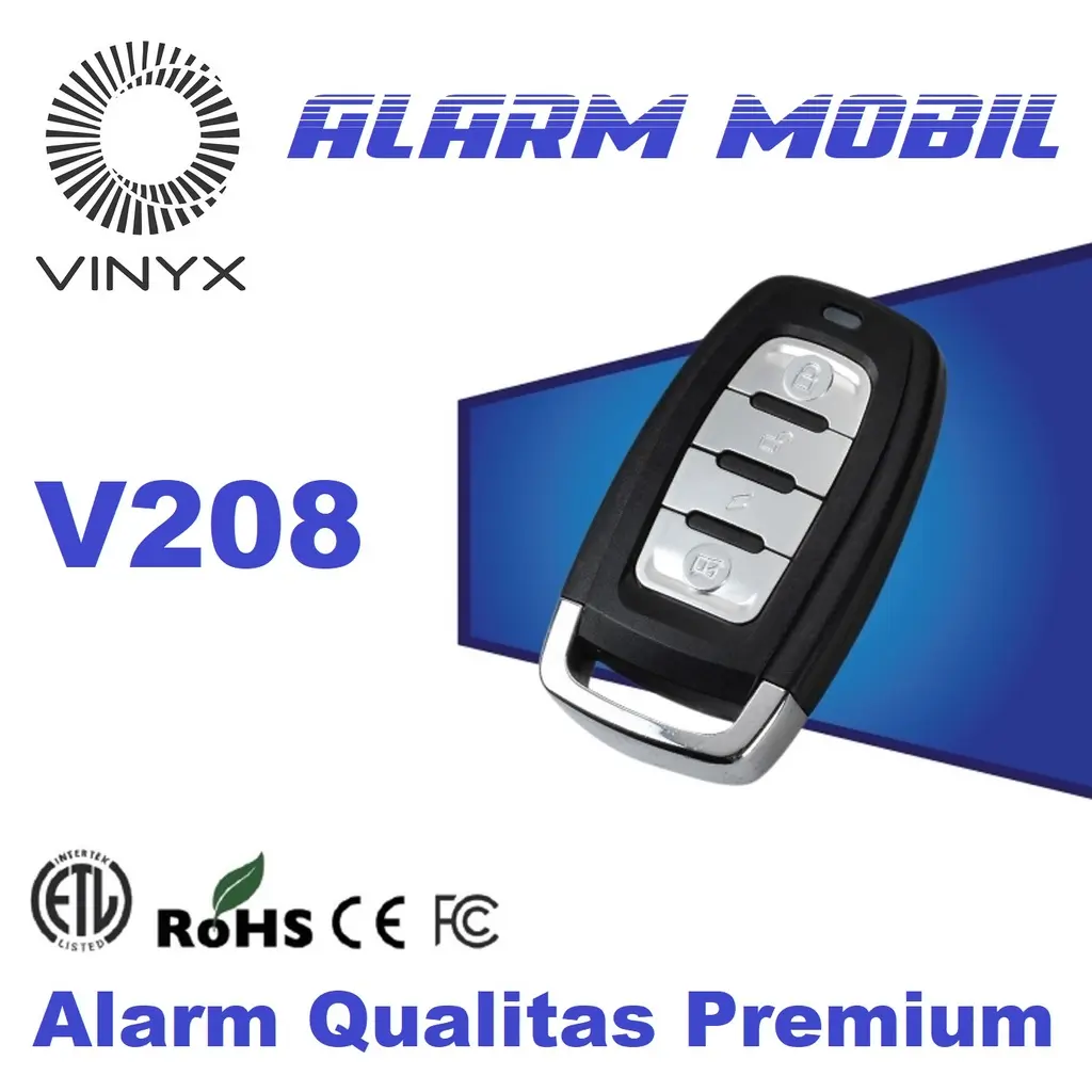 Alarm Mobil Premium Vinyx V208 Universal Grade A+ Tuk Tuk Car Kabel Kendaraan