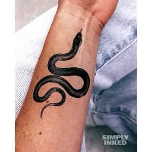 Tatto temporary ular hitam Basic tahan biasa Model Kode MC-005