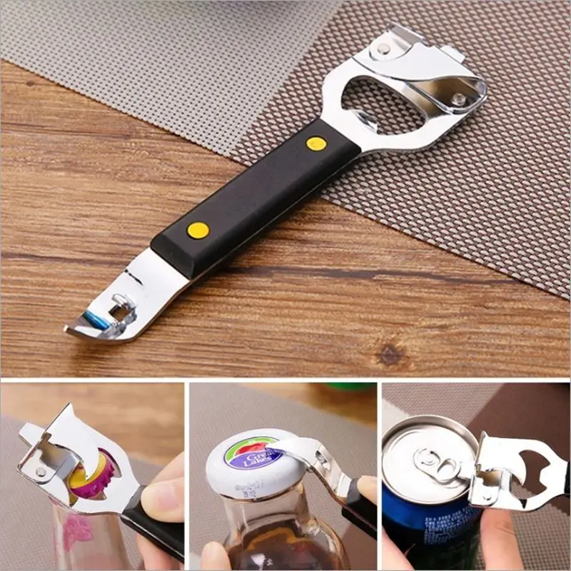 Can Opener / Alat Pembuka Botol Stainless Steel 3 in 1 Pembuka Kaleng & Botol Manual 0