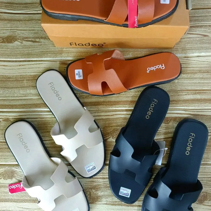 Sandal slop H wanita / sandal kekinian/ sandal slop premium 5