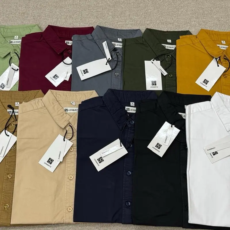Lein&Ritz - Kemeja Pria Casual Lengan Pendek  Katun Premium | Kemeja Pria Basic Polos Slimfit 4