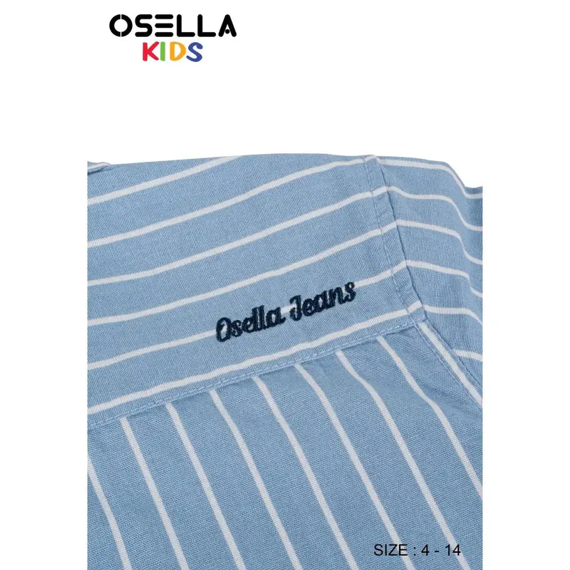 [NEW] Osella Kids Regular Long Sleeves Stripe Shirt In Light Blue And White 2237400161 | Kemeja Lengan Panjang Anak Laki-Laki 3
