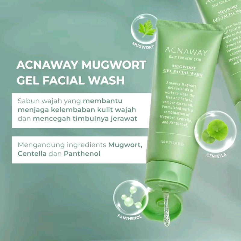 [READY] Acnaway Mugword Gel Facial Wash 100ml Mugword + Centella + Panthenol Face Wash Pencuci Muka Acne Prone Berjerawat Cleanser Wajah Membersihkan Berminyak 4