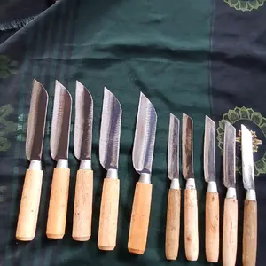 Pisau Dapur Baja paket 10 biji terdiri dari 5 Pisau Dapur Tanggung dan 5 Pisau Dapur Kecil(5 tgg 5 unyl)