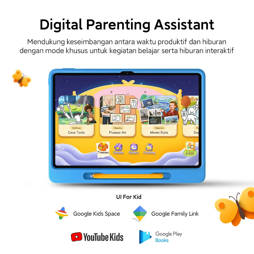 Xiaomi Redmi Pad 2 Play Bundle (4GB/128GB) | 11" 2.5K layar matte glass lebih aman untuk mata | Digital parenting assistant | Baterai jumbo 9000mAh (typ) untuk 17 jam belajar dan bermain tanpa henti | Play bundle casing dan stylus di dalam box