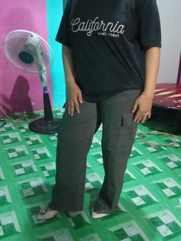 Product Review of Celana Kulot Cargo Highwaist Wanita Kekinian Zyta Full Karet ada Tali Serut Twill Combad from A**6 2