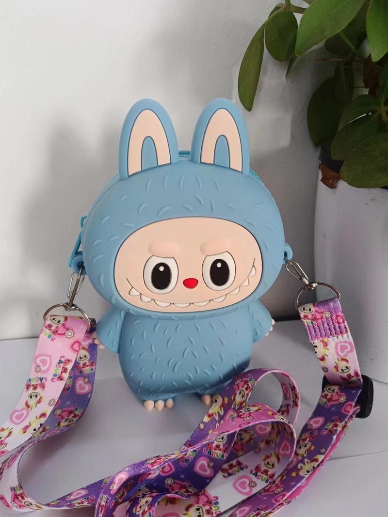 Product Introduction of New Labubu Children's Change Cute Baby Bag Cartoon Cute Silicone Bag Exquisite and Versatile Travel Accessories Crossbody Bag 4
