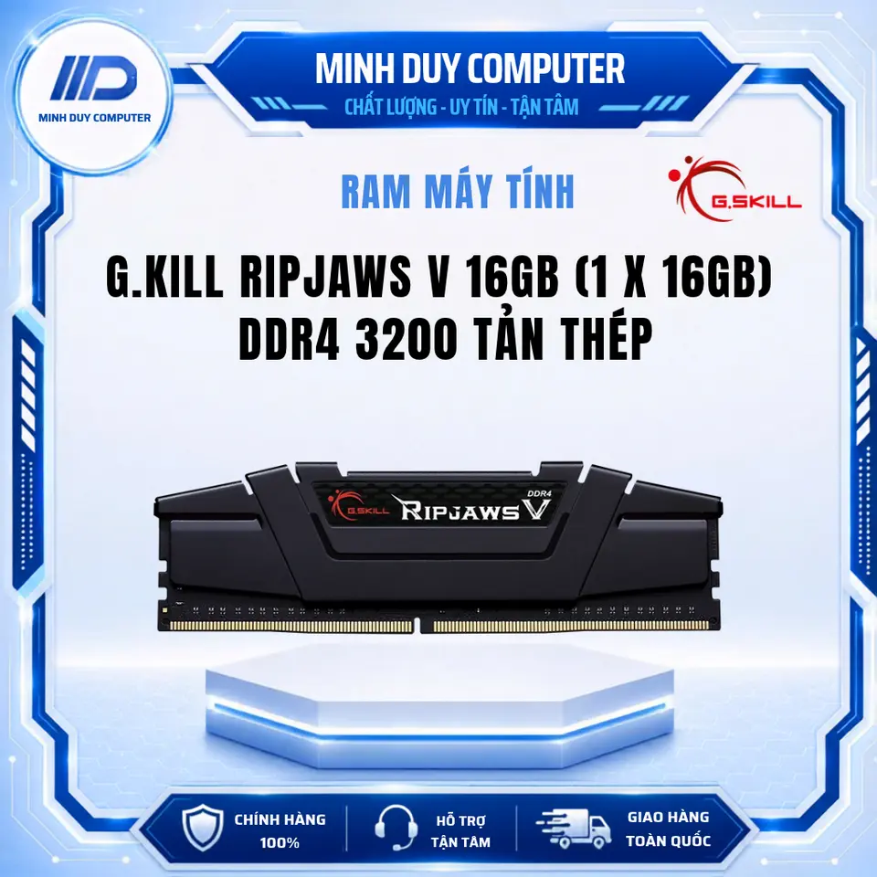 Ram G.Skill Ripjaws V 16GB DDR4 3200MHz - Hàng Chính Hãng Bảo HÀnh 3 Năm