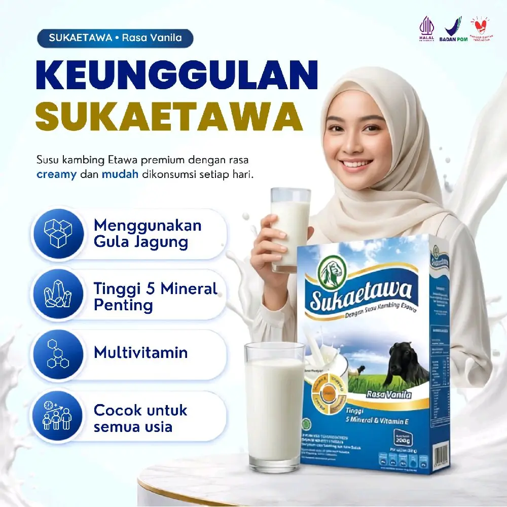 Suka Etawa 500gr -Tinggi Kandungan susu kambingnya 30% Bubuk