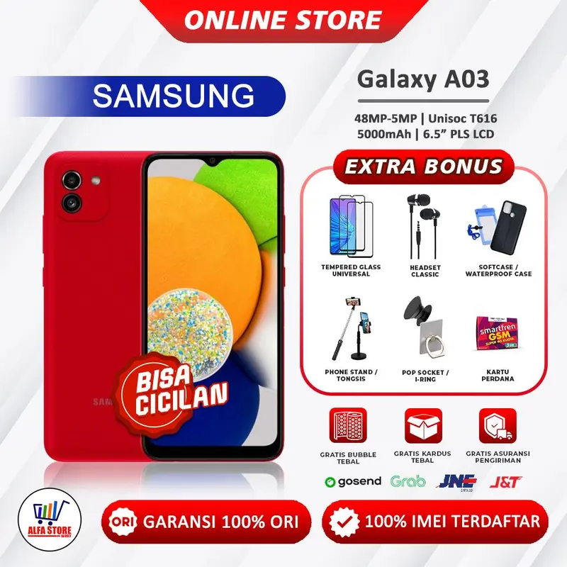 Samsung Galaxy A03 RAM 3/32GB - 4/64GB Garansi Resmi 0