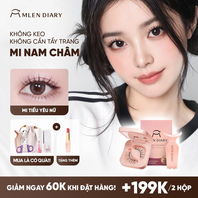 Mlen Diary - Mi Giả Nam Châm Mềm TIỂU YÊU NỮ Dream Idol Lông Mi Giả Từ Tính An Toàn Tái Sử Dụng Chất Lượng Cao Chuyên Nghiệp Dễ Gắn Dễ Sử Dụng Tự Nhiên Và Nhẹ Nhàng