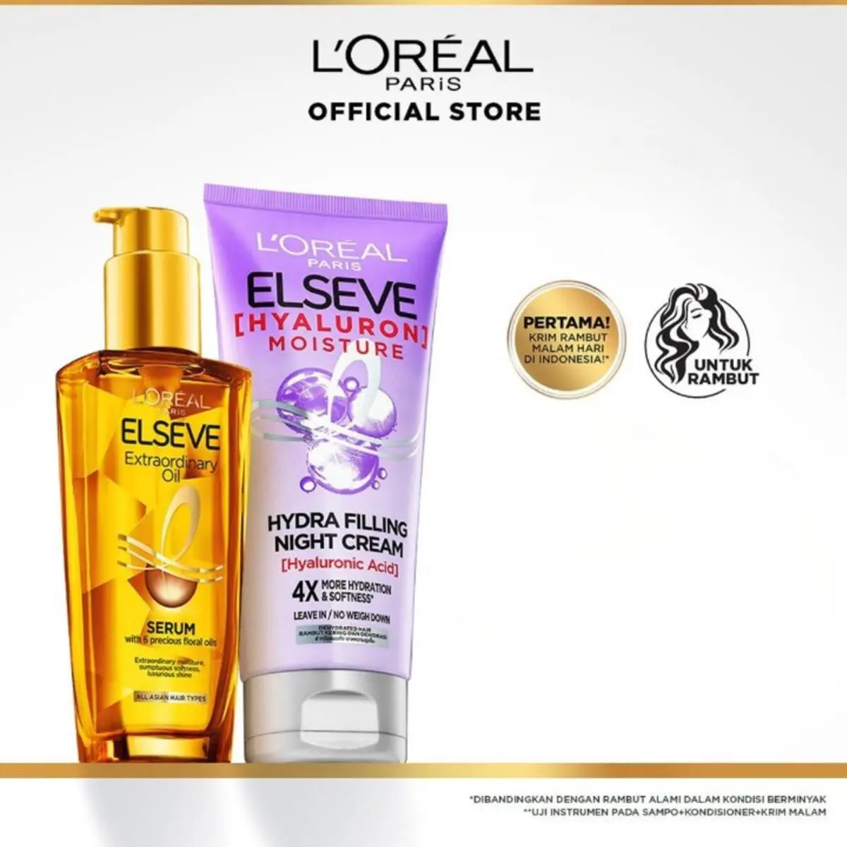 [HANYA HARI INI] L'Oreal Paris Extraordinary Oil Gold + Elseve HA Night Cream (HB)
