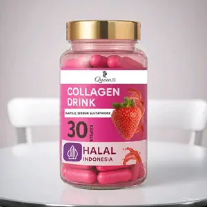 Collagen isi 30 kapsul vitamin C & L-Gluatione Mencerahkan kulit