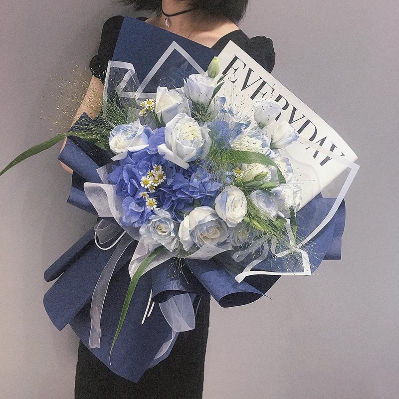 *5 LEMBAR* Kertas Cellophane Bucket Bunga [Frame Transparent Glossy] Flower Wrapping Paper Celophane / Krtas Buket Bening Chellophane Hologram untuk Bouquet Snack Uang Wisuda 5