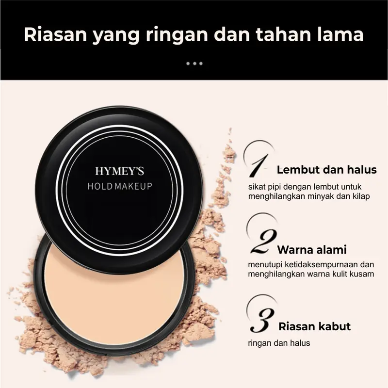 Bedak Glowing Tahan Air & Keringat / Compact Powder Bedak Padat Tahan Lama Anti Luntur 2
