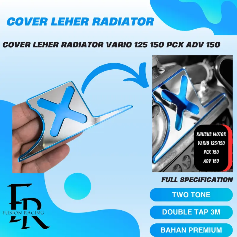 GARNISH COVER LEHER RADIATOR VARIO 125 150 PCX 150 ADV 150 COVER PLAT RADIATOR TWO TONE 4