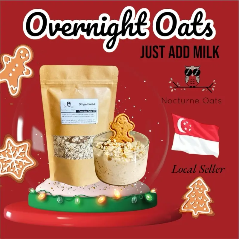 Nocturne overnight oats premix 80g (Gingerbread) Oatmeal Breakfast