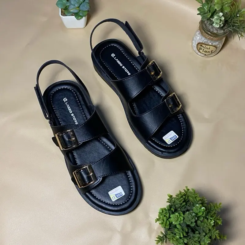 Sendal Platform Tali Series Lageo SM Wanita Korea Style Anti Slip Super Empuk 3