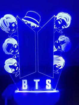 Product Review of BTS TinyTan RM Suga Jimin J-Hope Jungkook Taehyung Jin Acrylic LED Lamp Table Desk Lamp gift Tiny Tan Bangtan Sonyeondan from U**⁷ 0