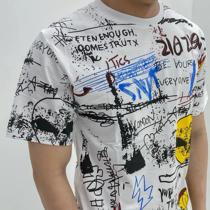 LOOKSY FASHION - Brian Oversized Shirt Baju Kaos Pria Atasan Simple Casual Abstract Tee Unisex Pendek Katun Distro Motif Oblong Polos Dewasa Combed Cowok 1