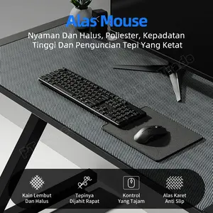 SBD02 Alas Mouse Ukuran Besar 21cm*25cm 4 warna anti selip lembut tebal diperbesar untuk bermain game dan kantor